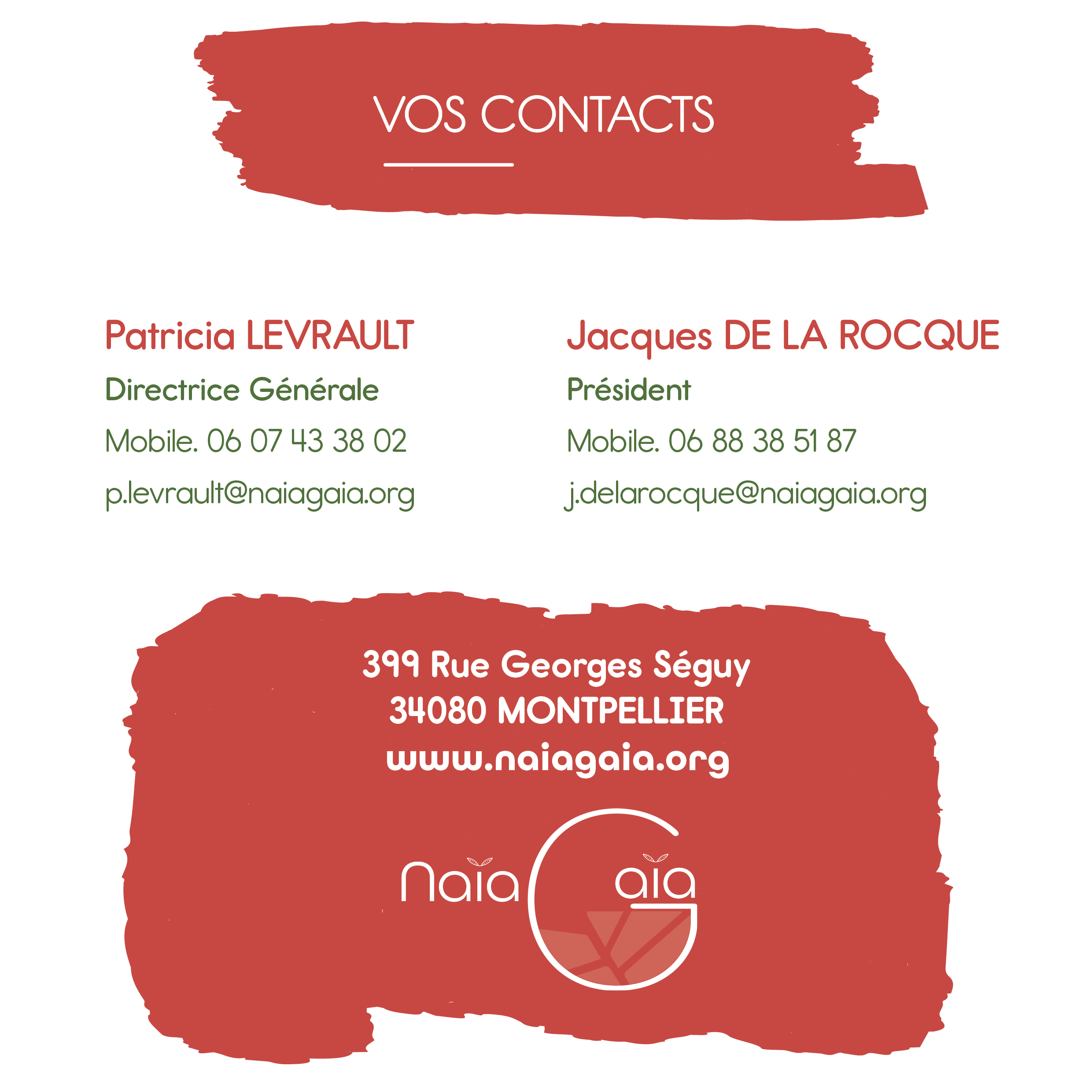 Vos contacts